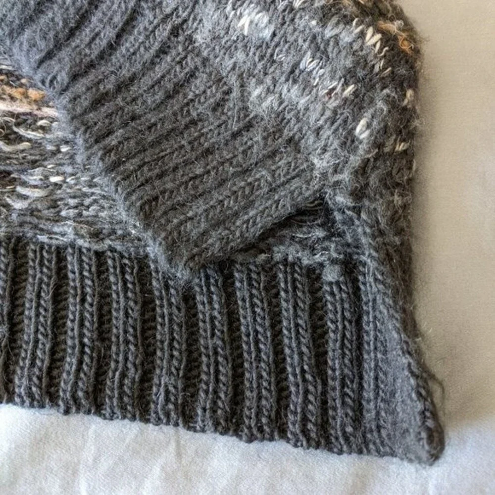 Free People Fair Isle Snow Bunny Sweater Small